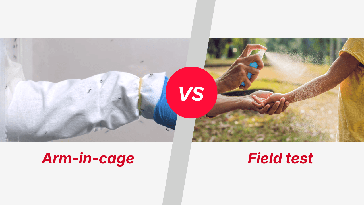 arm in cage vs field test
