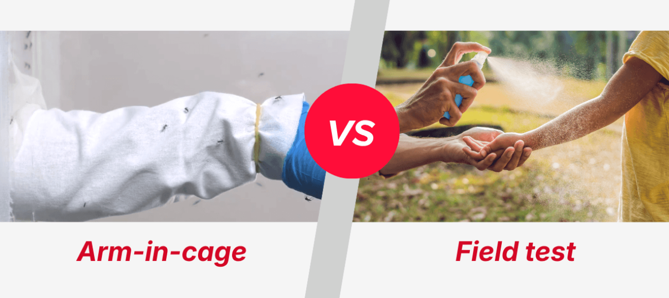 arm in cage vs field test