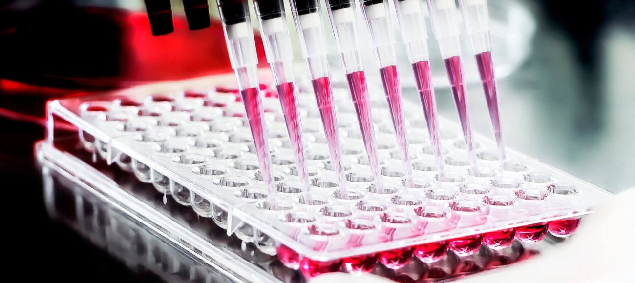 96,Well,Plate,For,Pcr,Processing,,Microbiological,Laboratory.,Researcher,Pipetting