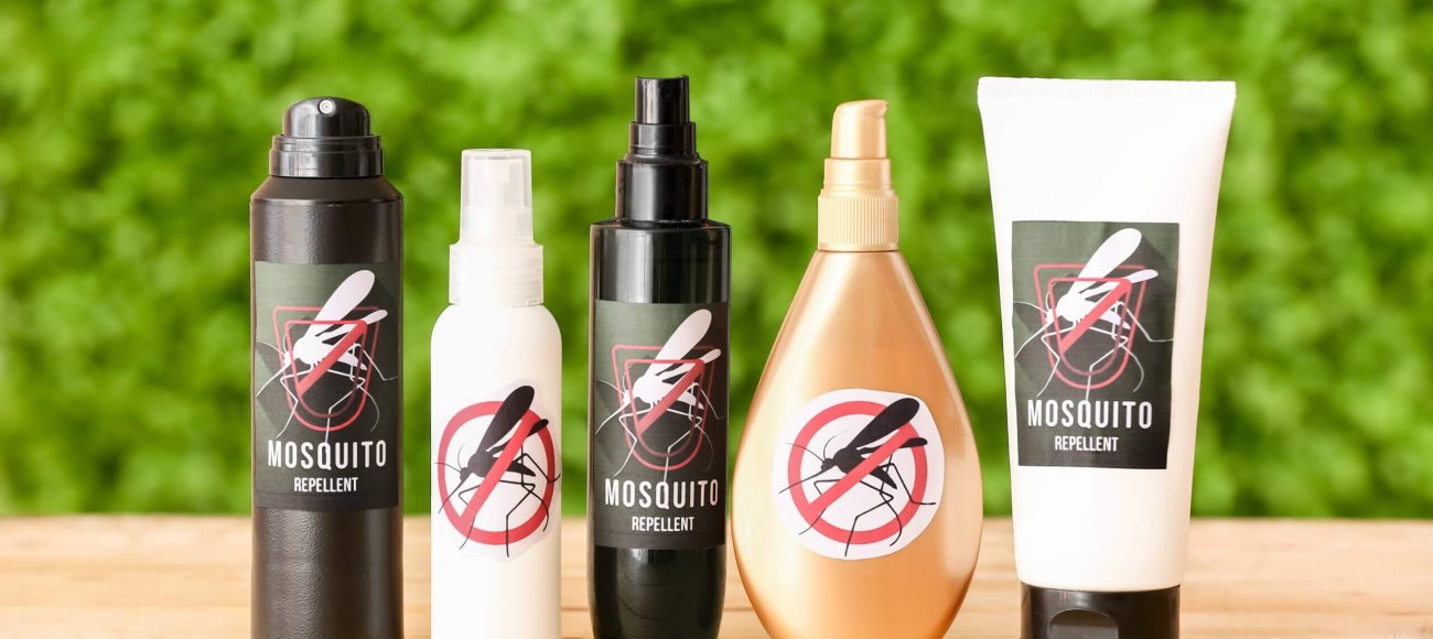 Different,Mosquito,Repellents,On,Table,Outdoors