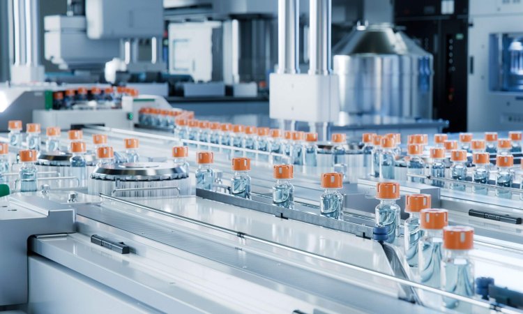 Advanced,Bright,Modern,Pharmaceutical,Factory.,Medical,Ampoule,Production,Line.,Rows